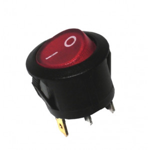 PREKIDAC OKRUGLI 0-I  INDIKATOR CRVENI 10A 3 kontakta fi 20mm