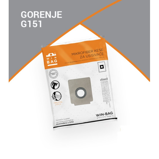 KESA ZA USISIVAC GORENJE GB1 MIKROFIBER (5 KOM.) KESA ZA USISIVAC GORENJE GB1 MIKROFIBER (5 KOM.)