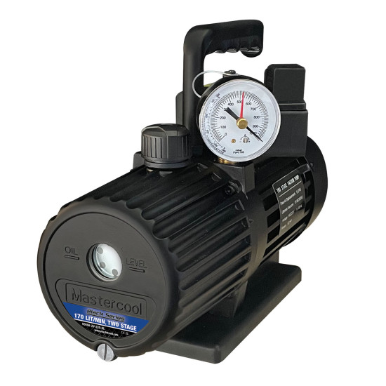 VAKUM PUMPA DVOSTEPENA 170 L/min SA SOLENOIDNIM VENTILOM I MANOMETROM MASTERCOOL 90066-2v-220SVBL VAKUM PUMPA DVOSTEPENA 170 L/min SA SOLENOIDNIM VENTILOM I MANOMETROM MASTERCOOL 90066-2v-220SVBL