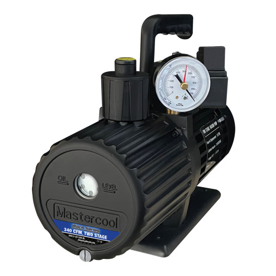 VAKUM PUMPA DVOSTEPENA 340 L/min SA SOLENOIDNIM VENTILOM I MANOMETROM MASTERCOOL 90612-2v-220SVBL VAKUM PUMPA DVOSTEPENA 340 L/min SA SOLENOIDNIM VENTILOM I MANOMETROM MASTERCOOL 90612-2v-220SVBL