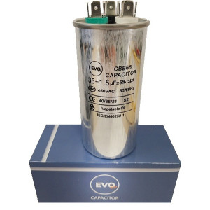 KONDENZATOR ZA KLIMU METALNI 35+1.5MF CBB65 EVO SP