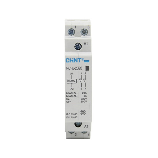 MODULARNI KONTAKTOR 2P 20A (4kW) 2N/O, NCH8-20 CHINT MODULARNI KONTAKTOR 2P 20A (4kW) 2N/O, NCH8-20 CHINT
