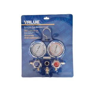 MANOMETAR 2/2 R-410a 407c 404a 134a VALUE VMG-2-R410a-03 komplet creva 3x150mm-410 freon MANOMETAR 2/2 R-410a 407c 404a 134a VALUE VMG-2-R410a-03 komplet creva 3x150mm-410 freon