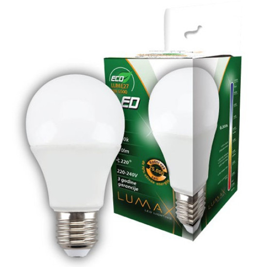 LED SIJALICA ECO LUM 9W E27 3000K 810lm zuta LED SIJALICA ECO LUM 9W E27 3000K 810lm zuta