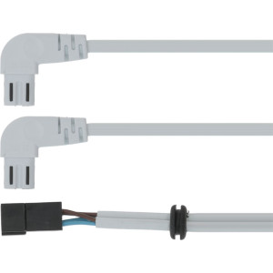 WHITE CABLE WITH ELBOW PLUG