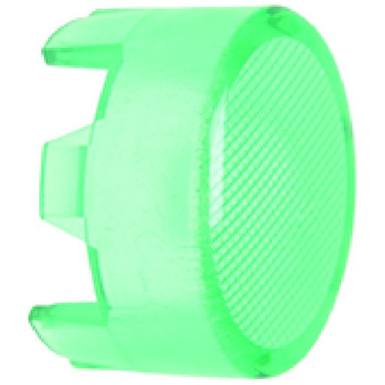 LAMP CAP GREEN OVAL 15x11 mm
