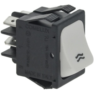 WHITE BIPOLAR PUSH-BUTTON 16A 250V