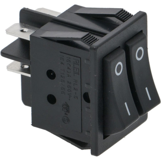 DOUBLE ONE-POLE SWITCH BLACK DOUBLE ONE-POLE SWITCH BLACK