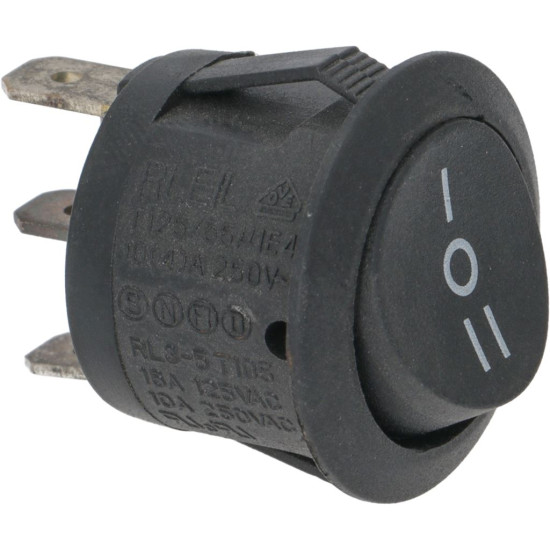 SWITCH BLACK SINGLE-POLE 10A 250V SWITCH BLACK SINGLE-POLE 10A 250V