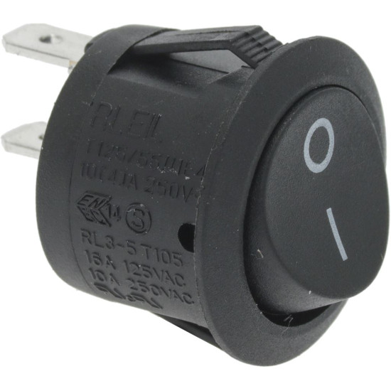 SWITCH BLACK SINGLE-POLE 10A 250V SWITCH BLACK SINGLE-POLE 10A 250V