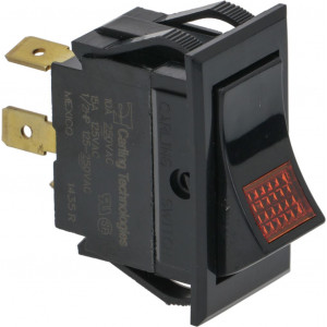 BLACK 1-POLE LEVER SWITCH 6A 250/125V