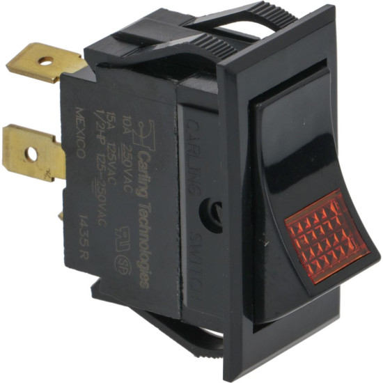 BLACK 1-POLE LEVER SWITCH 6A 250/125V BLACK 1-POLE LEVER SWITCH 6A 250/125V