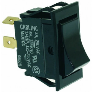 BIPOLAR PUSH-BUTTON BLACK 3/6A 250/125V