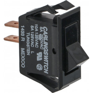 BIPOLAR PUSH-BUTTON BLACK 10/5A 250/125V