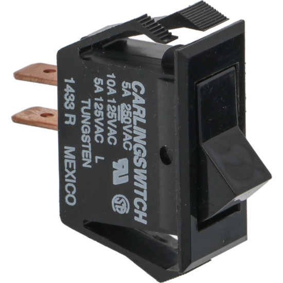 BIPOLAR PUSH-BUTTON BLACK 10/5A 250/125V