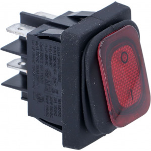 BIPOLAR SWITCH RED 20A 250V