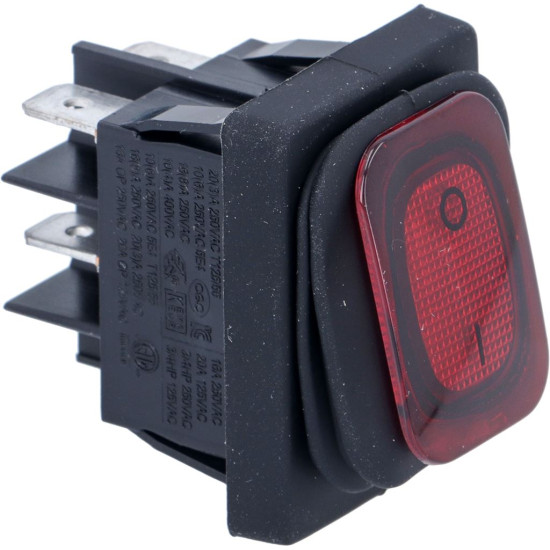 BIPOLAR SWITCH RED 20A 250V BIPOLAR SWITCH RED 20A 250V