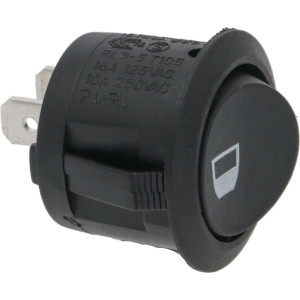 BLACK SINGLE POLE SWITCH 10A 250V