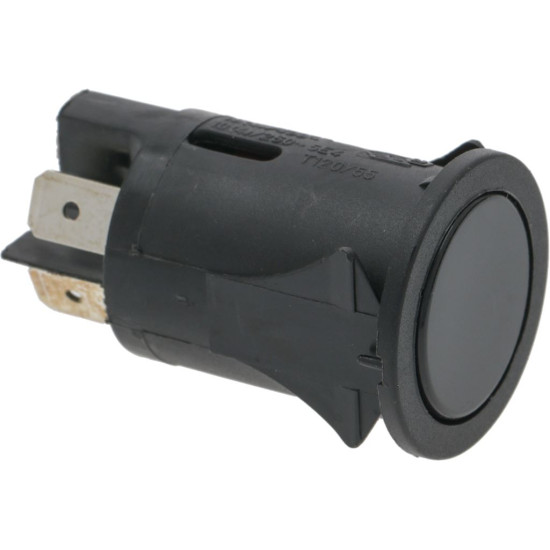 BIPOLAR PUSH-BUTTON BLACK 16A 250V