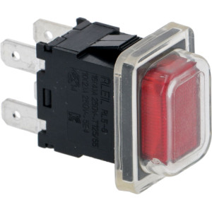 RED BIPOLAR SWITCH 16A 250V