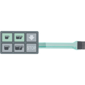 PUSH-BUTTON PANEL MEMBRANE 6 BUTTONS