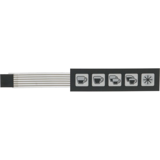 PUSH-BUTTON PANEL MEMBRANE 5 BUTTONS