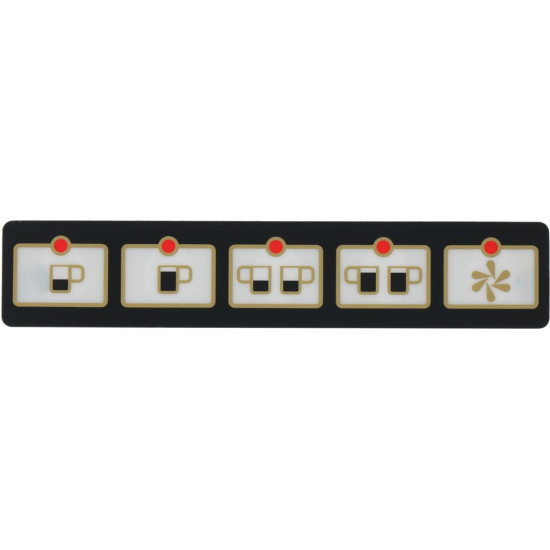 PUSH-BUTTON PANEL MEMBRANE - 5 BUTTONS