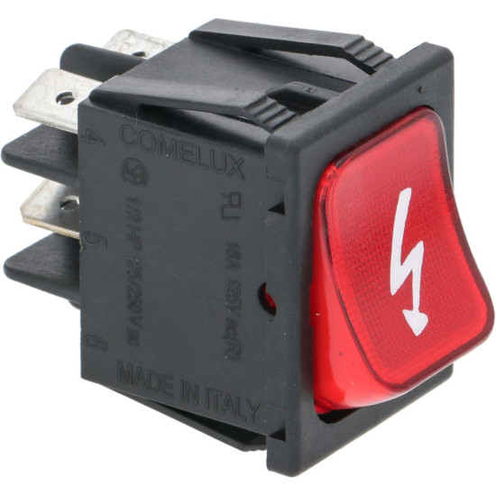 RED BIPOLAR SWITCH 16A 250V RED BIPOLAR SWITCH 16A 250V