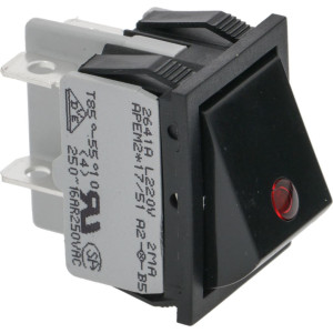 BIPOLAR SWITCH BLACK 12A 250V