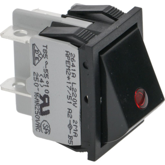 BIPOLAR SWITCH BLACK 12A 250V BIPOLAR SWITCH BLACK 12A 250V