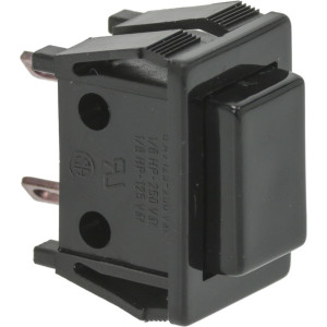 BLACK UNIPOLAR PUSH-BUTTON 5A 250V