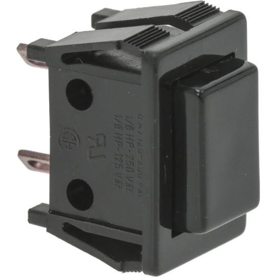 BLACK UNIPOLAR PUSH-BUTTON 5A 250V