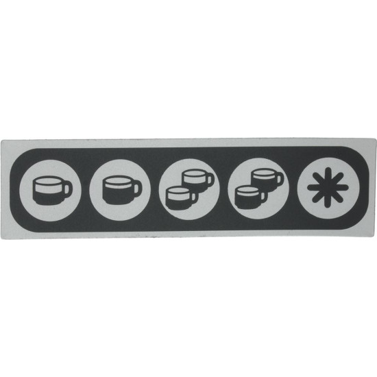 PUSH-BUTTON PANEL MEMBRANE 5 BUTTONS