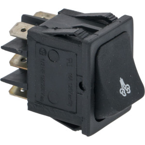 DIVERTER SWITCH 2 POLES BLACK 16A 250V