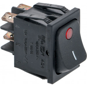 BIPOLAR SWITCH BLACK 16A 250V