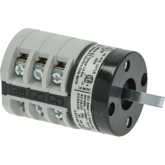 SELECTOR SWITCH 1-0-2 POS. 20A 690V SELECTOR SWITCH 1-0-2 POS. 20A 690V
