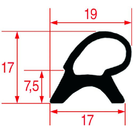 GASKET FOR OVEN DOOR 585x395 mm GASKET FOR OVEN DOOR 585x395 mm