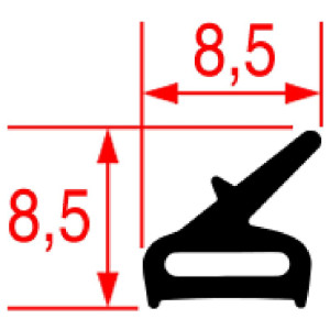 OVEN DOOR GASKET 550x250 mm