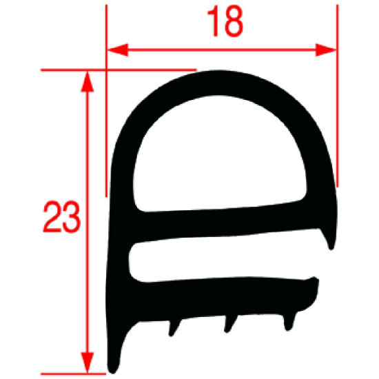 GASKET FOR OVEN DOOR 720x485 mm GASKET FOR OVEN DOOR 720x485 mm