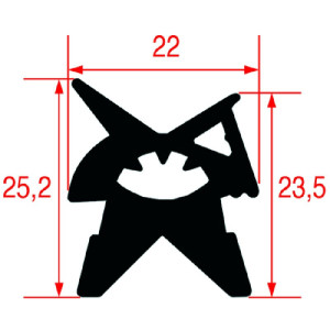 GASKET FOR OVEN DOOR 850x660 mm