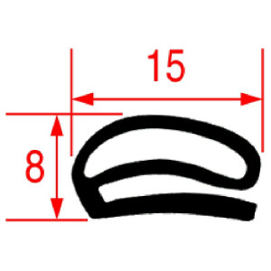 GASKET OVEN CARRIAGE 2000 mm