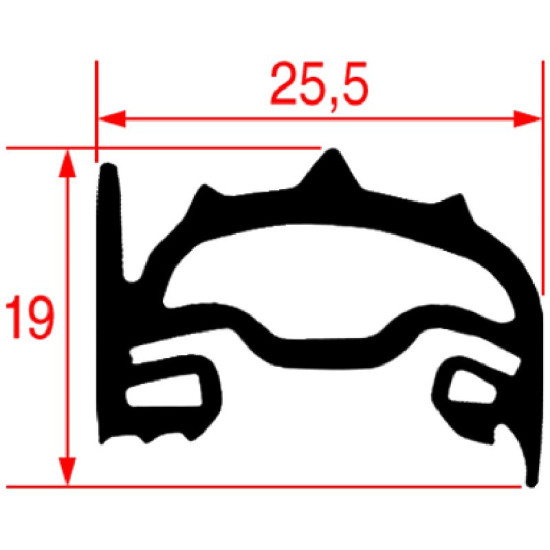 GASKET FOR OVEN DOOR 630x480 mm GASKET FOR OVEN DOOR 630x480 mm