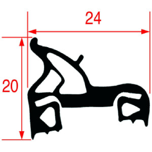 GASKET FOR OVEN DOOR 1400x650 mm