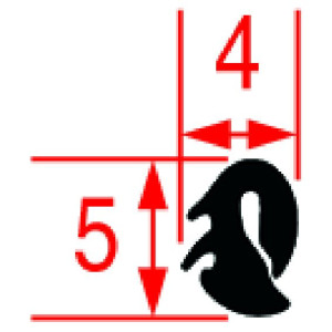 GASKET FOR OVEN GLASS 1750 mm 754130476