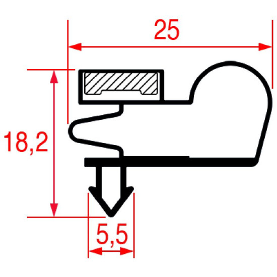 SNAP-IN GASKET 640x425 mm