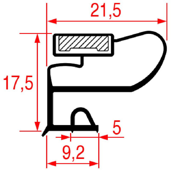 MIDDLE EDGED GASKET 424x302 mm