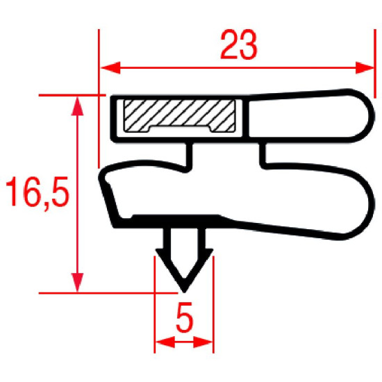 SNAP-IN GASKET 637x576 mm