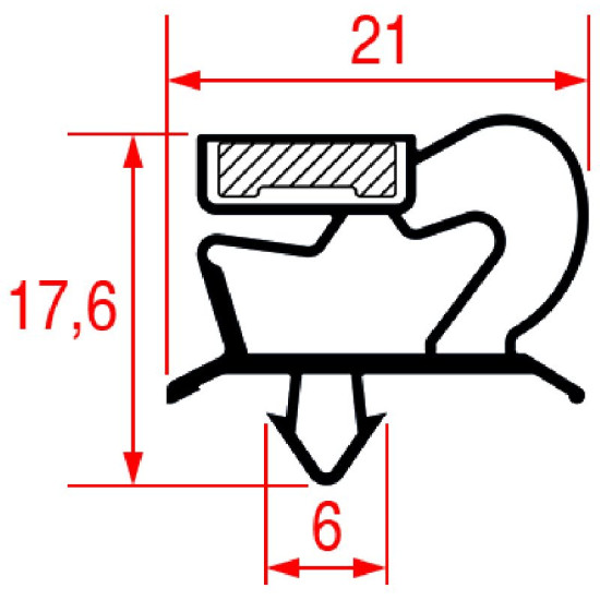 SNAP-IN GASKET 632x483 mm