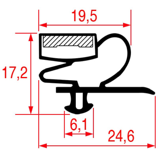 SNAP-IN GASKET 385x260 mm