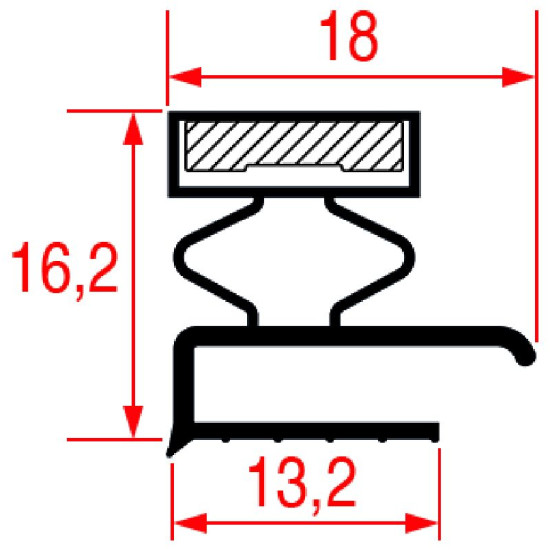 MIDDLE EDGED GASKET 385x300 mm